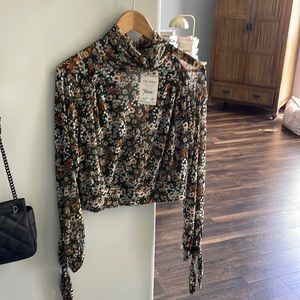 Free people open back ls top small